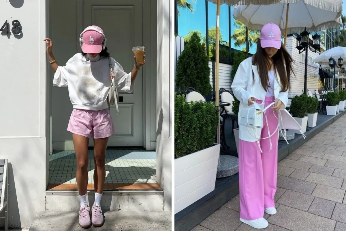 kết hợp màu hồng với màu trắng