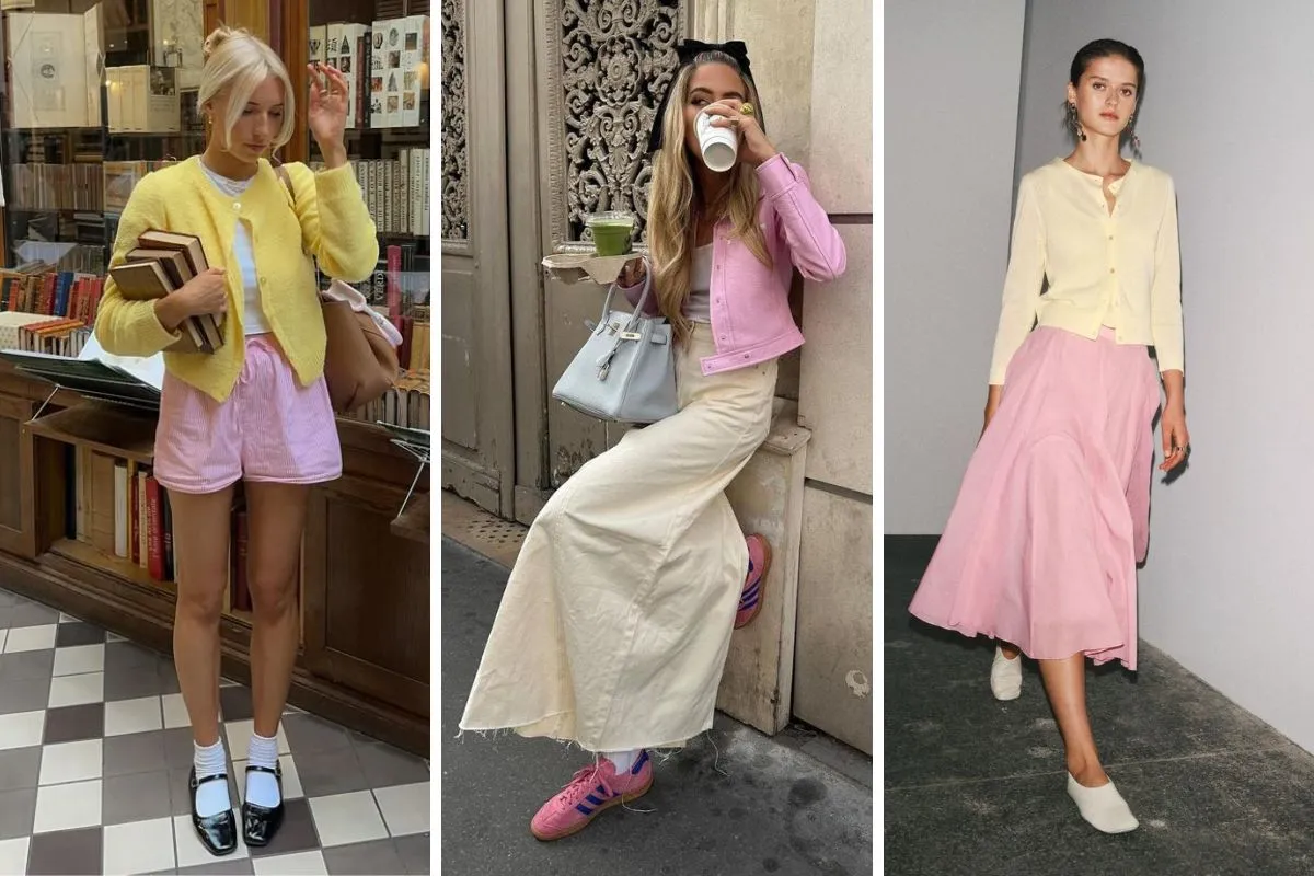 phối màu hồng với màu vàng