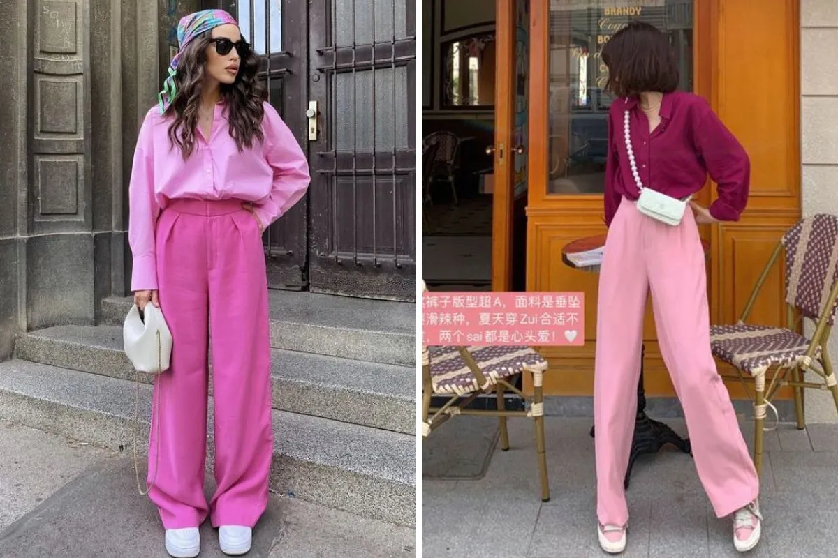 phối quần áo màu hồng với nhau