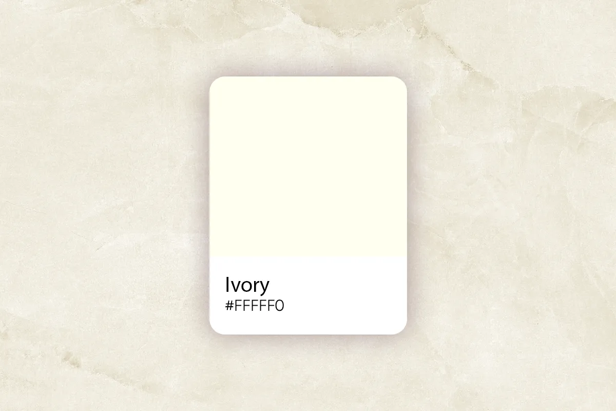 Màu ivory có sắc trắng ngà nhẹ, thanh lịch và tinh tế