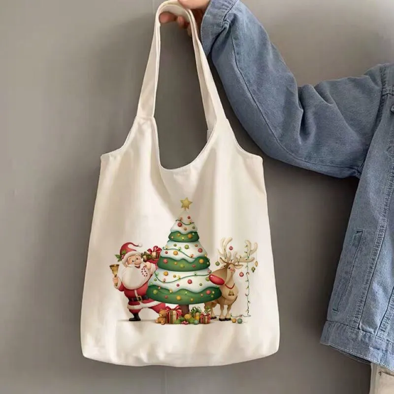 Mẫu túi tote in hình họa tiết Noel cực kỳ đáng yêu (Nguồn: Internet)