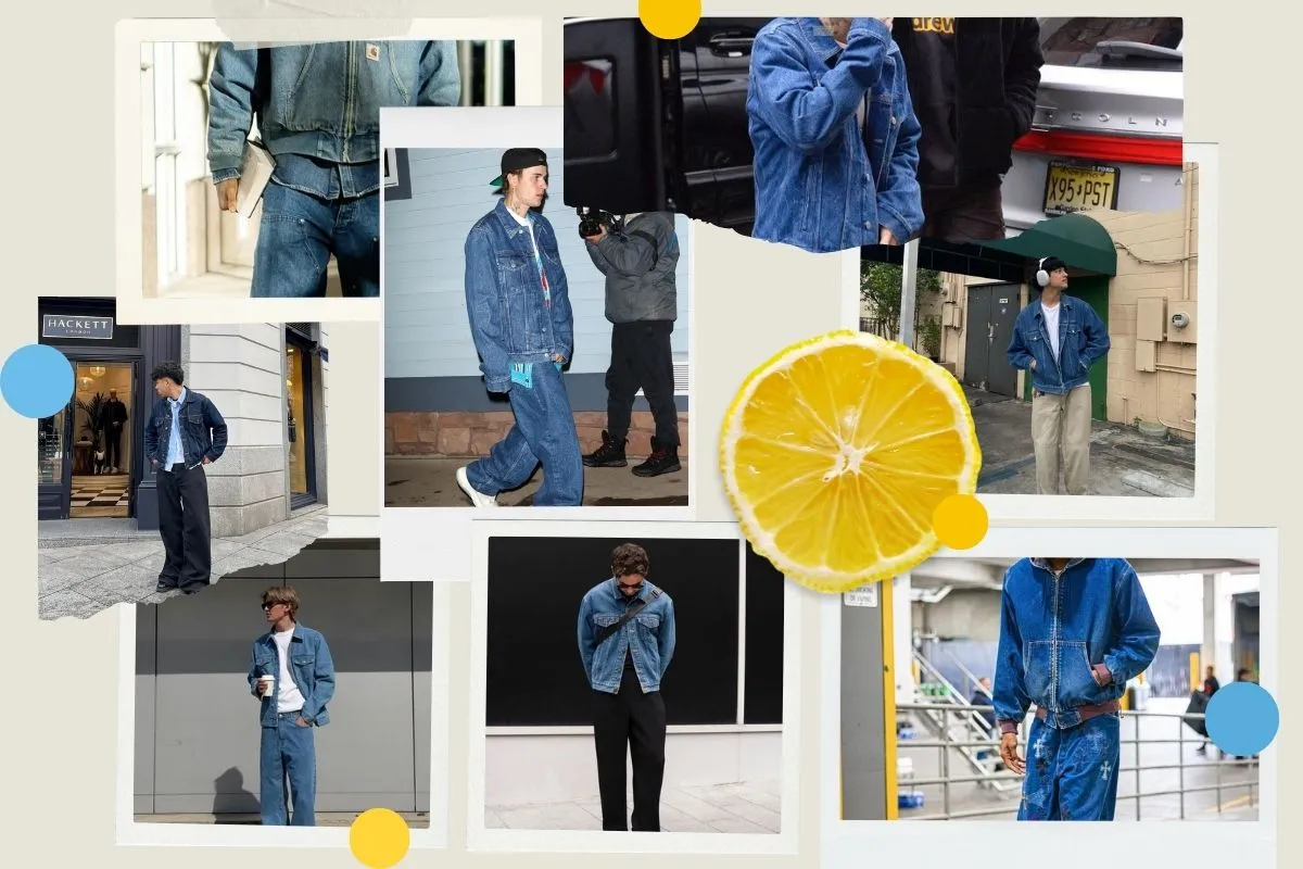 phối đồ với áo khoác jeans nam