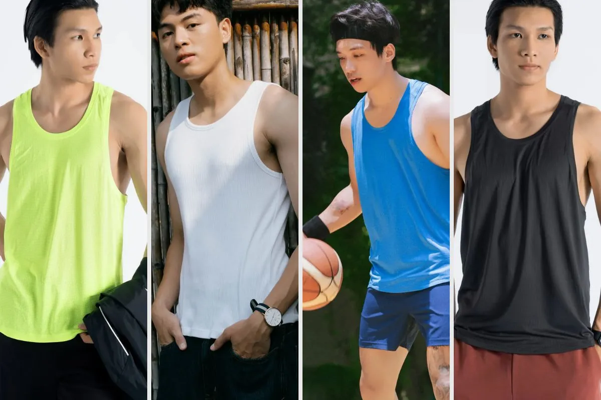 kết hợp cùng áo tank top nam