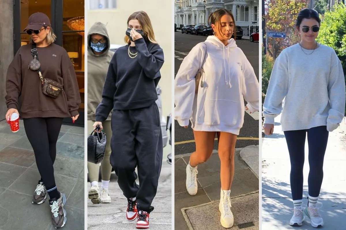 phối đồ cùng áo nỉ cho cô nàng đầy đặn