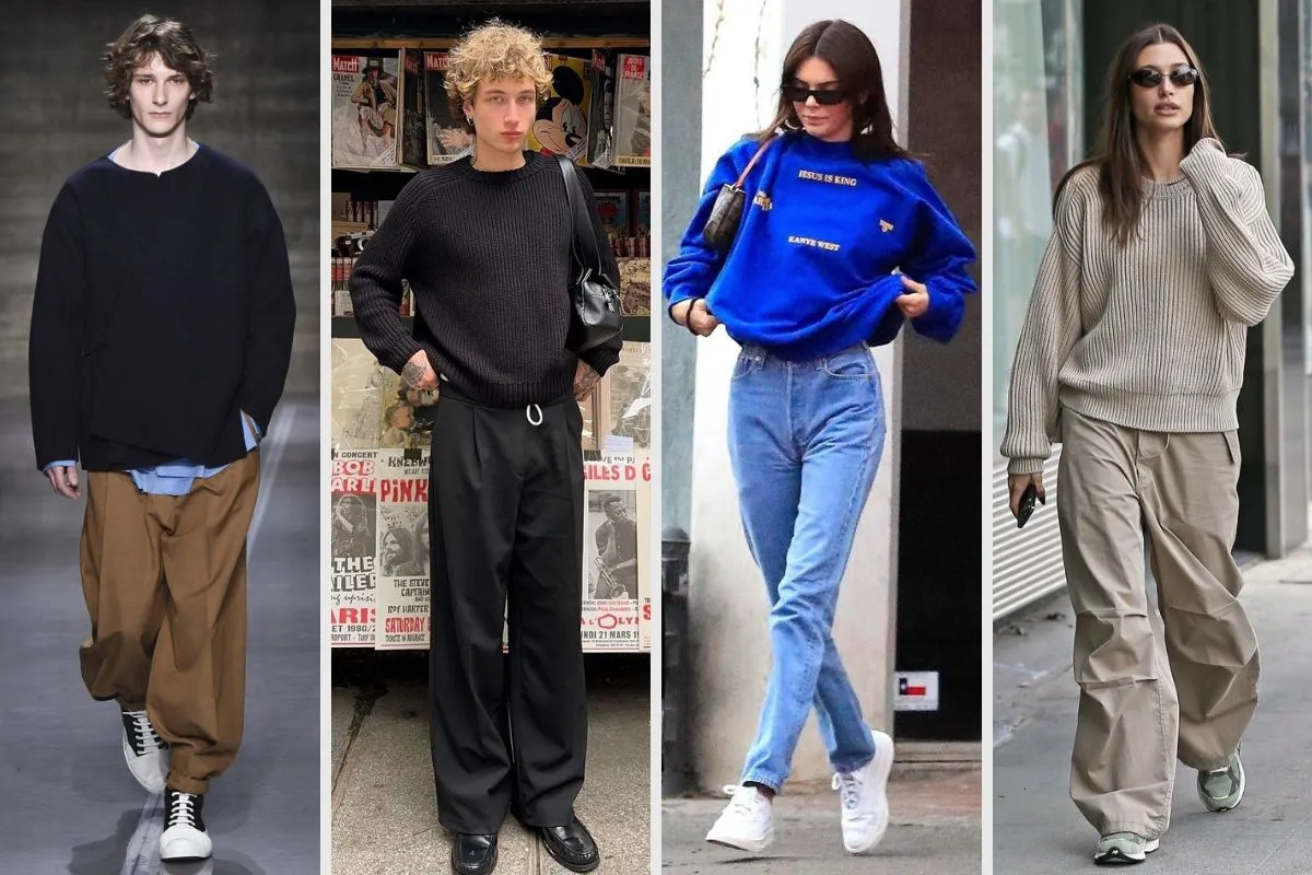 phối áo nỉ sweater với người cao gầy