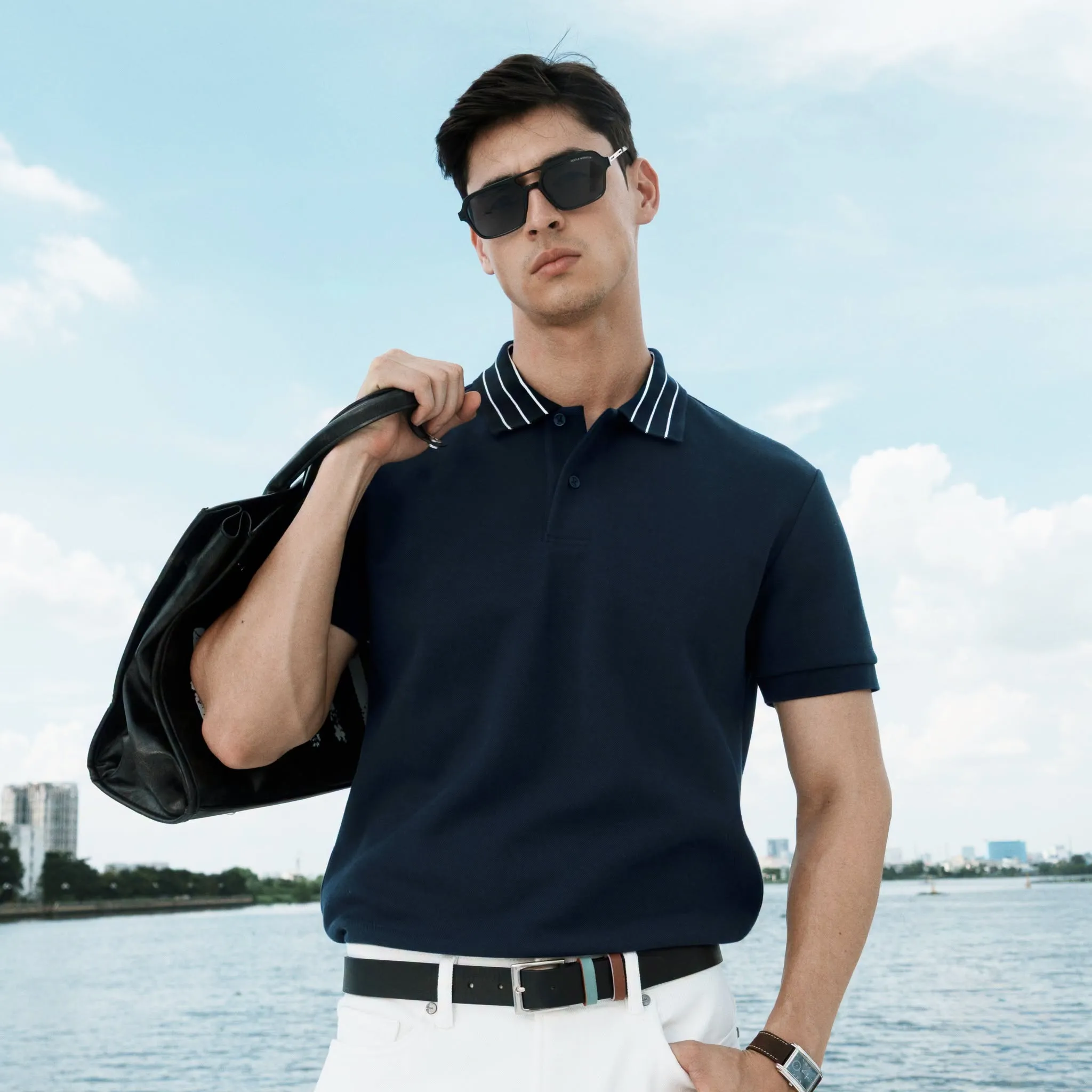Áo polo dệt kim là item thời trang vừa trendy, vừa giúp giữ ấm tốt