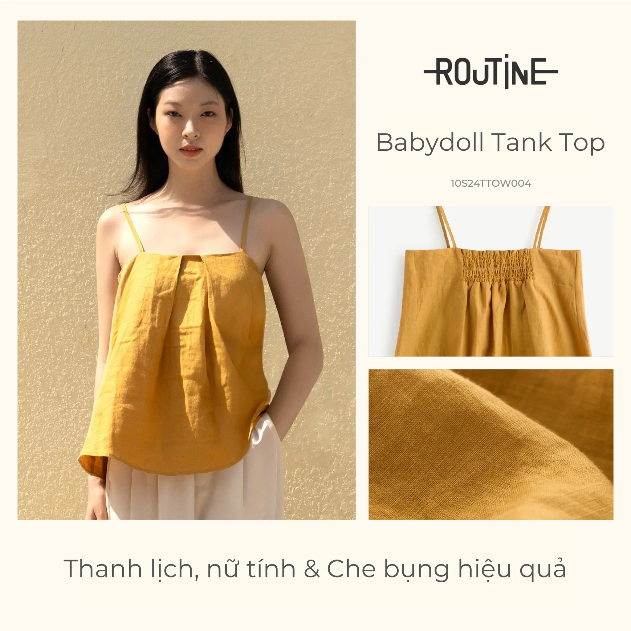 Thiết kế dây áo thanh mảnh giúp tôn lên phần vai và lưng trần quyến rũ