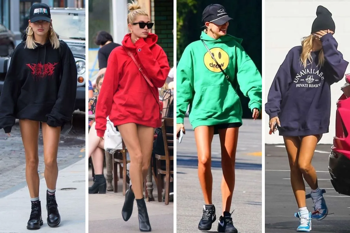 phong cách hoodie giấu quần