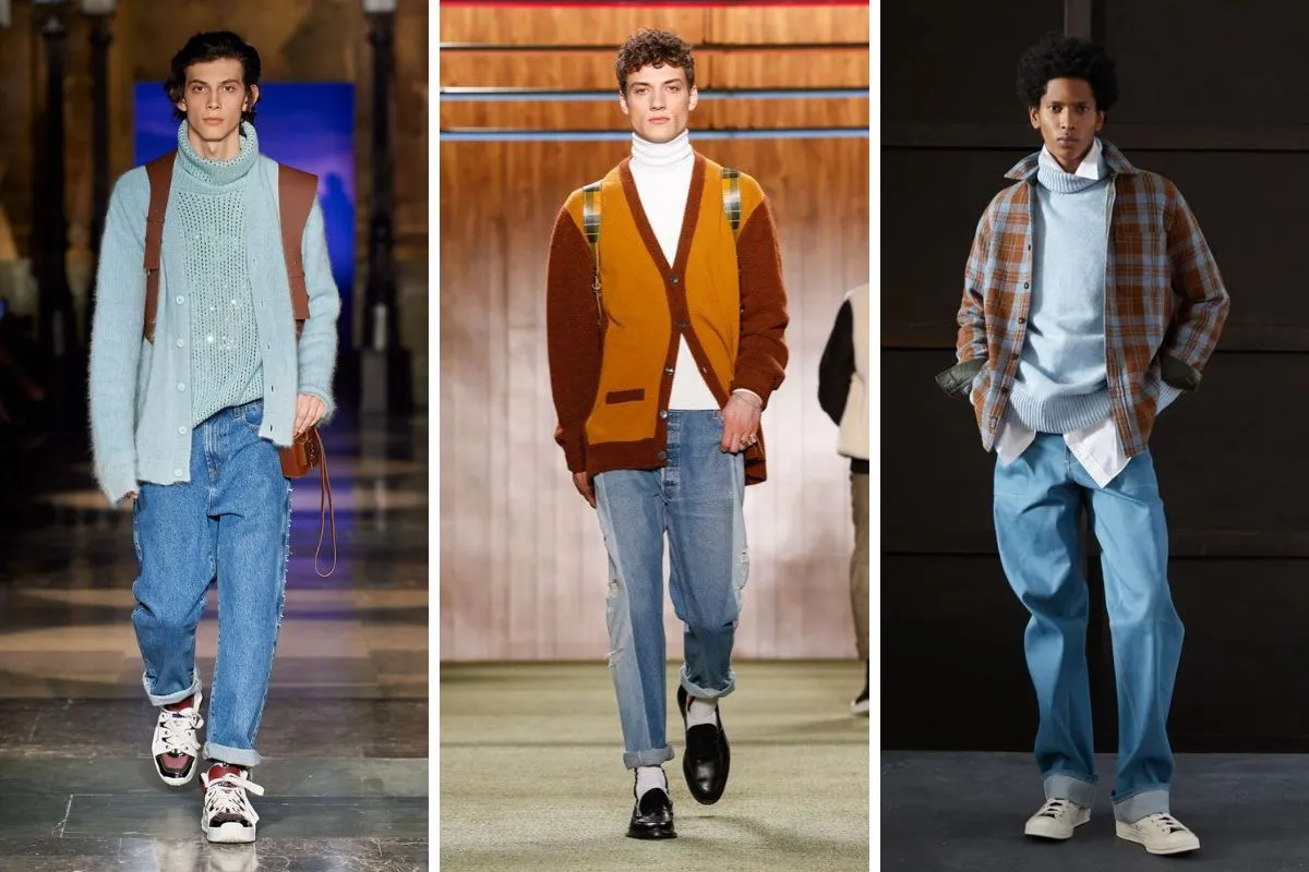 áo len cổ lọ phối layer