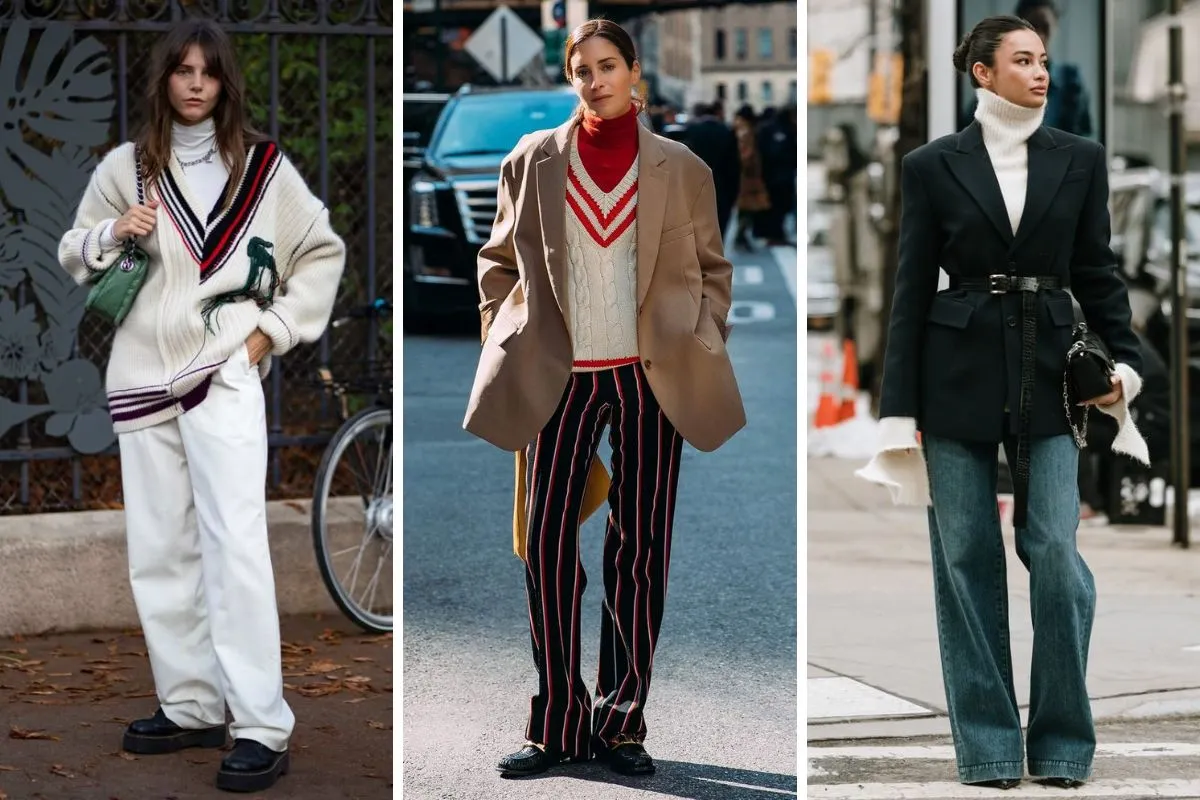 áo len cổ lọ nữ phối với quần gì