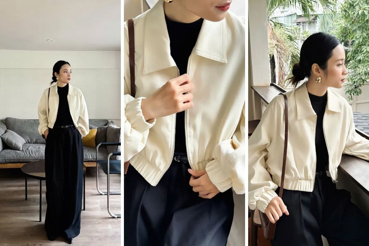 Màu kem phối cùng màu đen mang lại một vẻ ngoài thanh lịch, sang trọng nhưng cũng vô cùng thoải mái