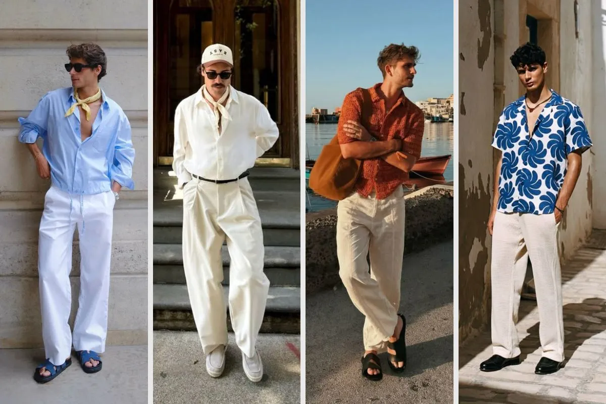 phong cách phối áo sơ mi quần tây nam mùa hè