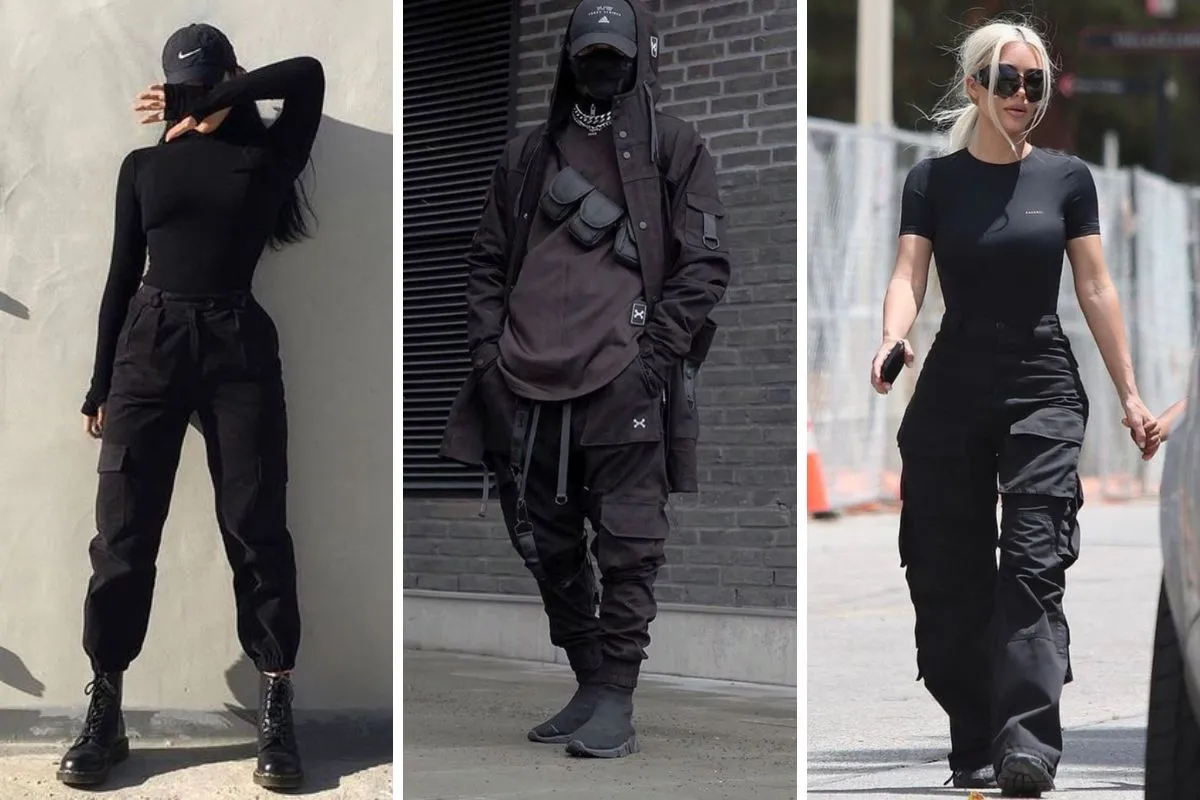 phong cách với bộ quần áo all black