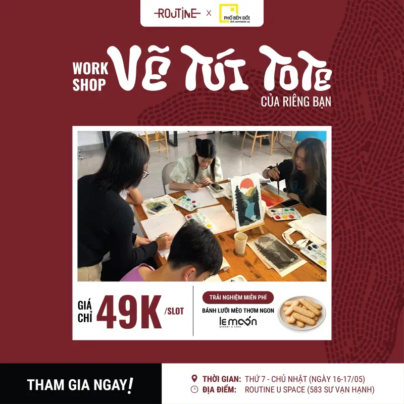 workshop vé túi tote