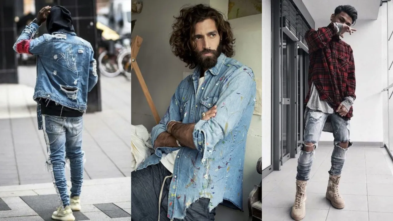 Quần jean rách, bụi bặm là đặc trưng của phong cách Punk (Nguồn: Internet)