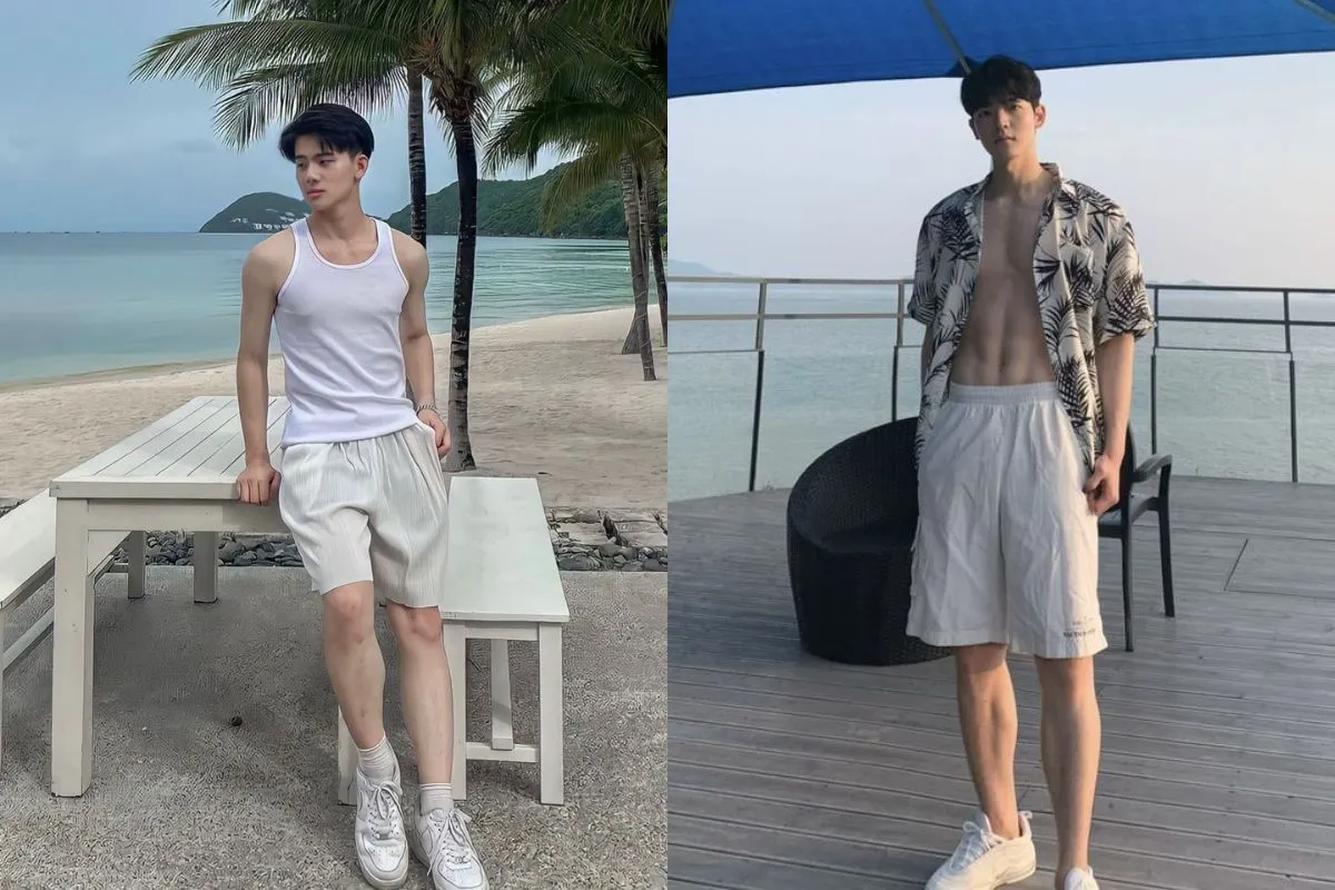 Quần short nam đi biển thoải mái, dễ dàng phối cùng tank top hoặc áo sơ mi (Nguồn: Internet)