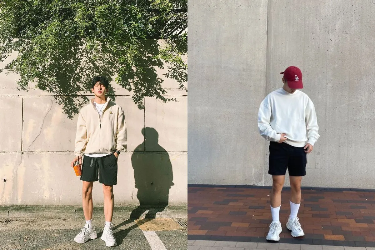 Quần short nam phối với áo hoodie cá tính, ấm áp (Nguồn: Internet)