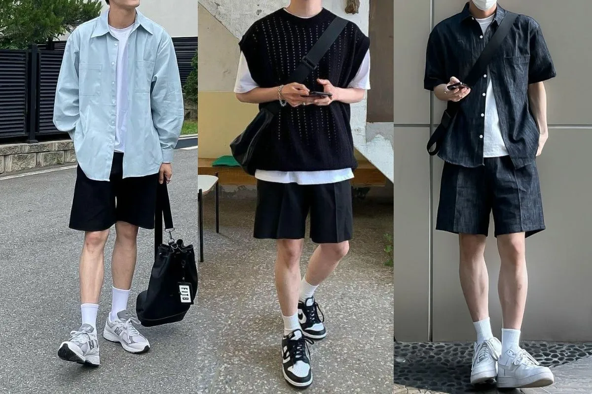 Cách phối đồ cùng quần short trẻ trung, năng động lại phù hợp với mọi hoàn cảnh cho các chàng.