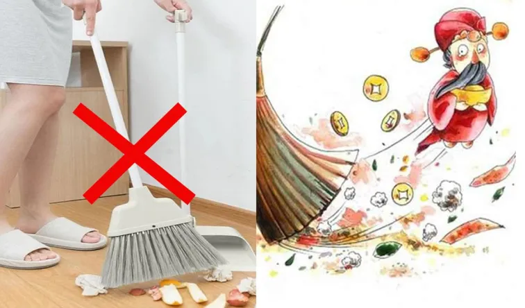 Quét nhà, đổ rác là vấn đề kiêng kỵ trong mùng 1 Tết