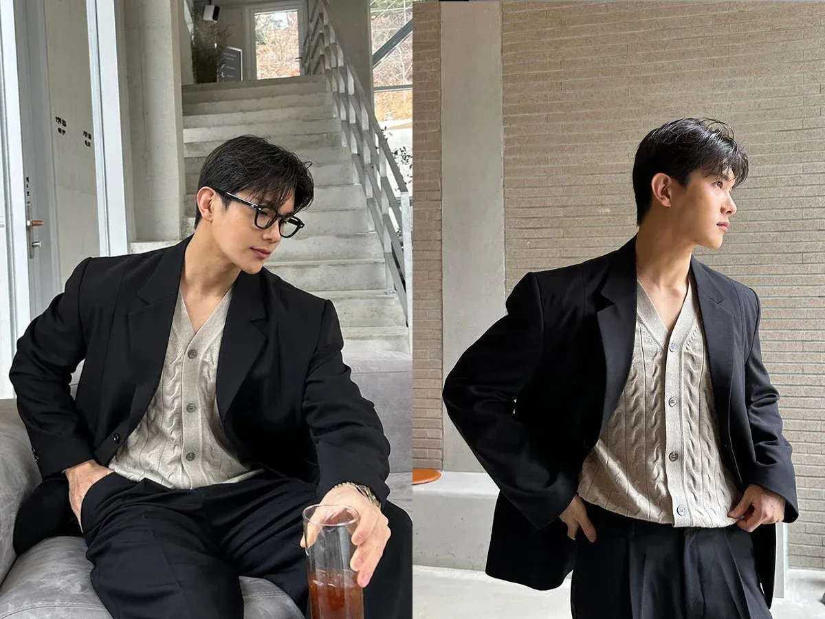 Sành điệu với cách phối áo blazer nam và áo cardigan (Nguồn: Internet)