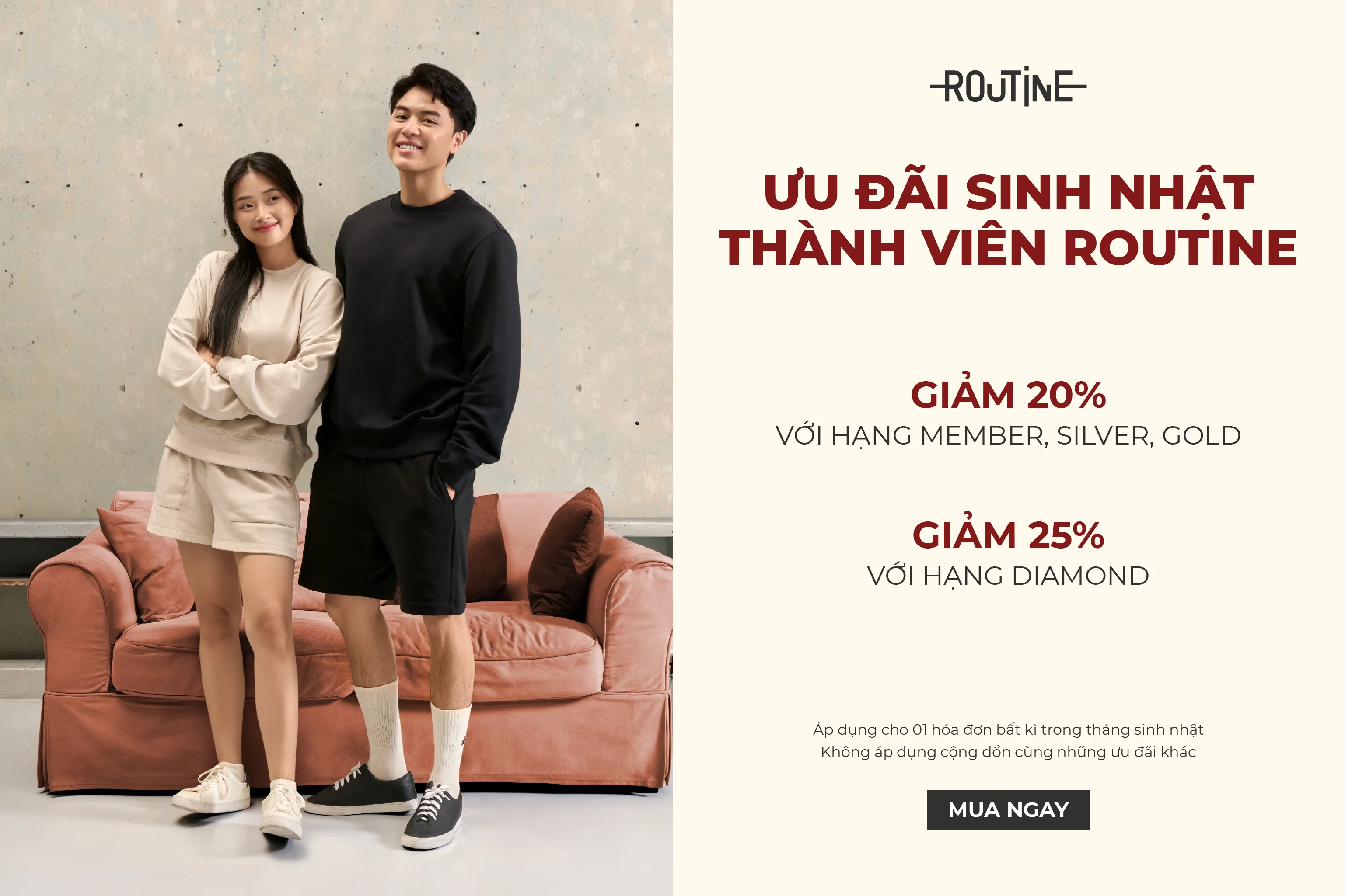 ưu đãi cho thành viên routine