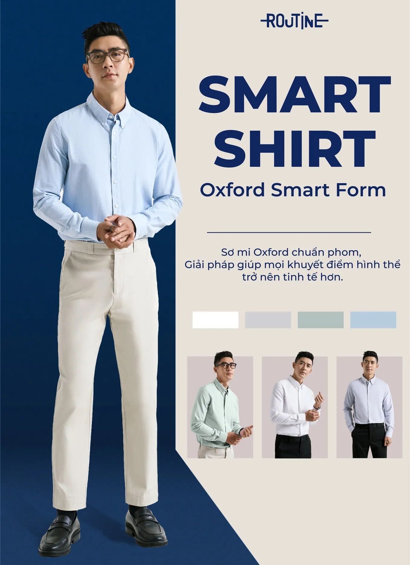Áo sơ mi&nbsp;Oxford - Smart Shirt&nbsp;được nhiều chàng trai yêu thích tại&nbsp;Routine