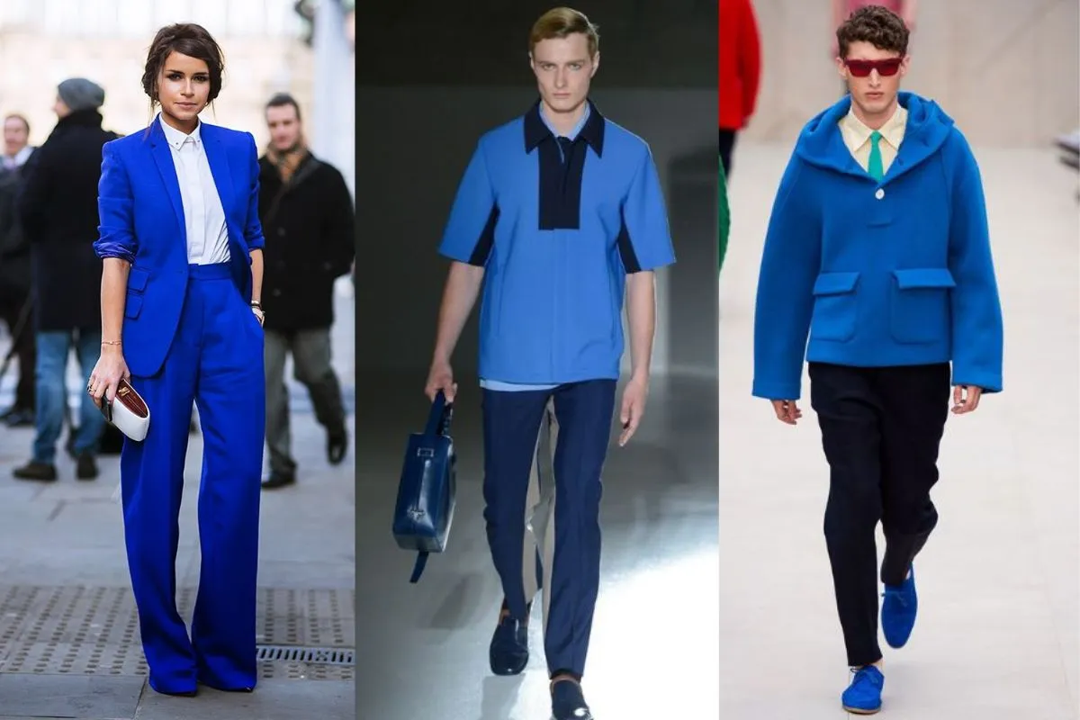 Sắc xanh coban tone sur tone thanh lịch, điềm đạm