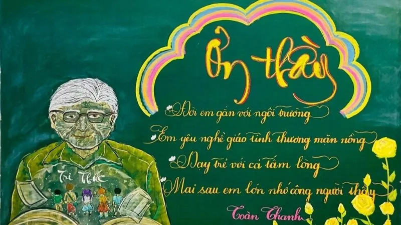 Trang trí 20/11 chủ&nbsp;đề&nbsp;Ơn Thầy&nbsp;ấn tượng