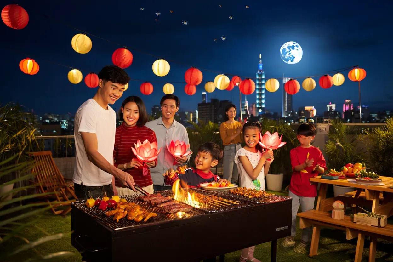 Tiệc nướng BBQ của người dân Đài Loan dịp Trung Thu