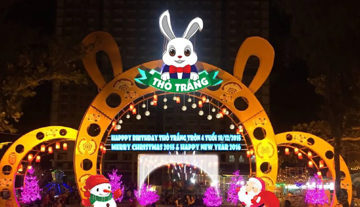 công viên thỏ trắng dịp trung thu