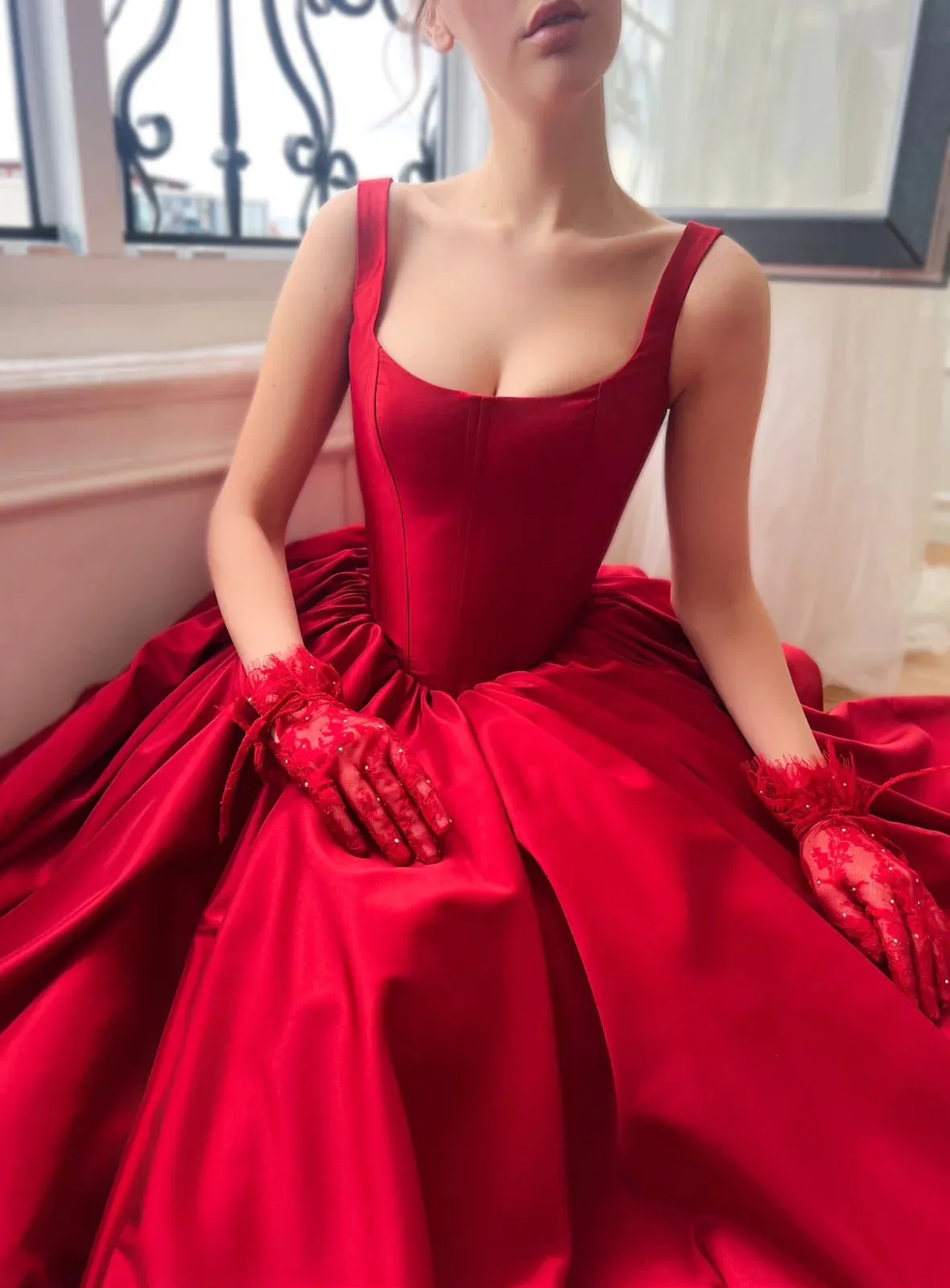 Vải Taffeta bóng đẹp và sang trọng