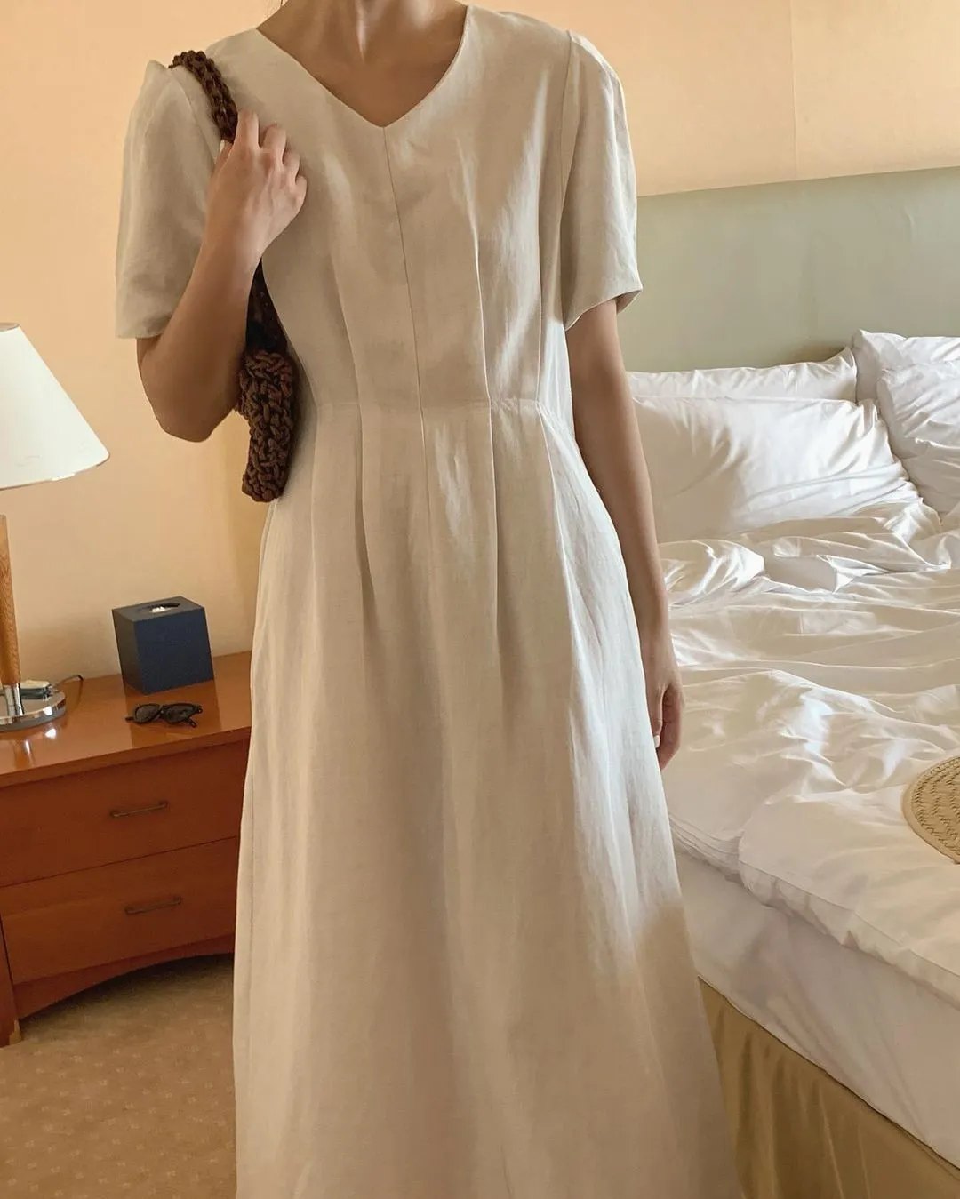 Váy vải thô Hàn có độ đứng form vừa phải