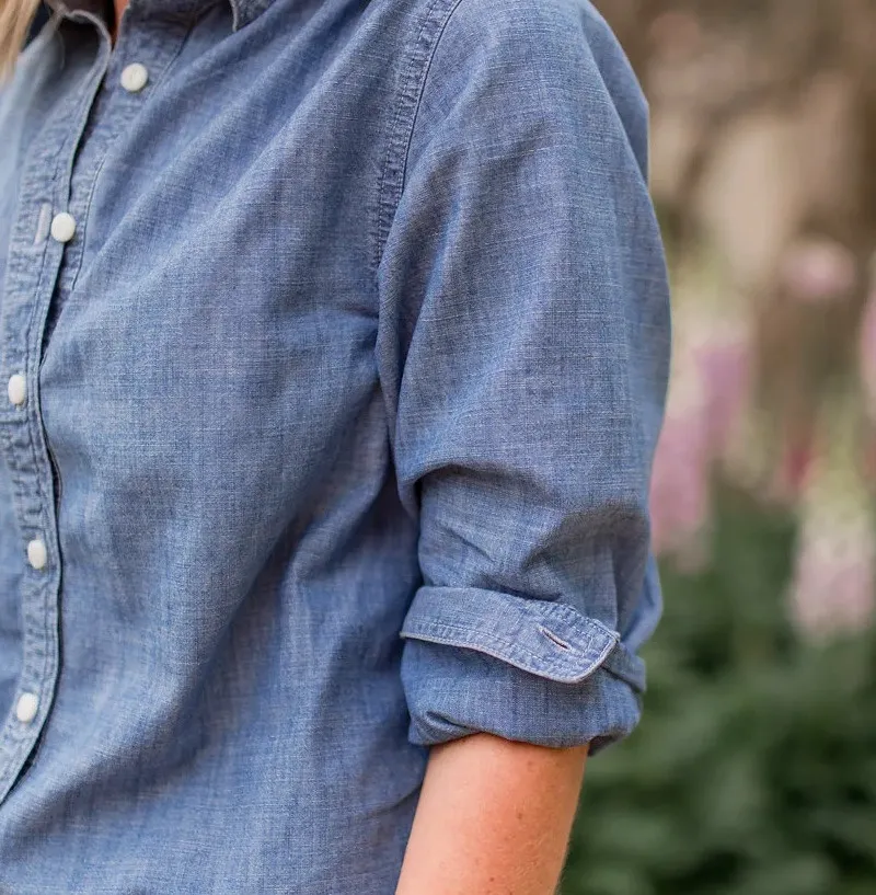 Xắn tay áo kiểu J.Crew cá tính và phóng khoáng (Nguồn: Internet)