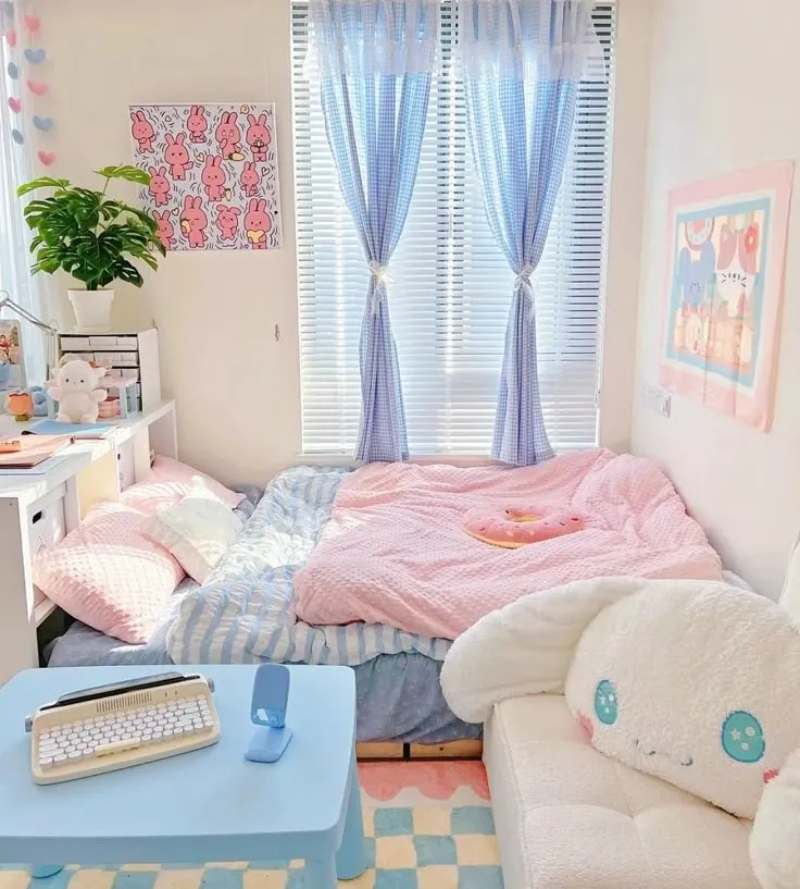 Màu xanh dương phối pastel xinh xắn (Nguồn: Internet)